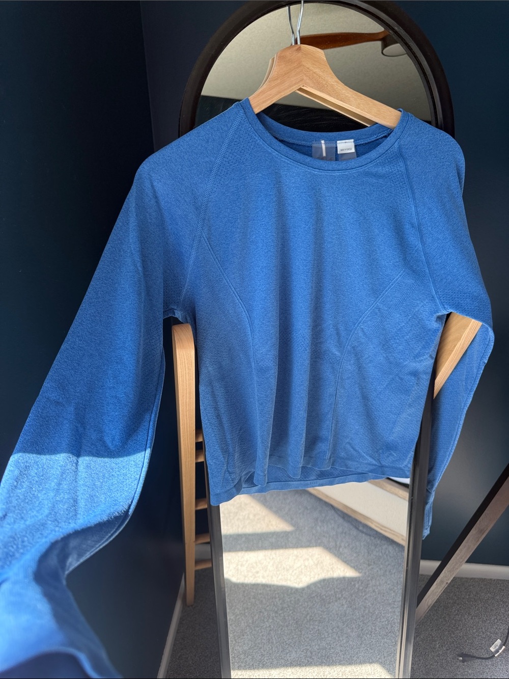 Calia seamless blue long sleeve workout shirt